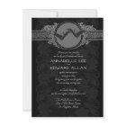 Ornate Gothic Elegant Bat Wedding Invitation