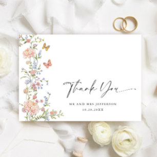 Ornate Grace Pastel Blush Floral Wedding Thank You