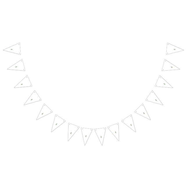 Ornate green flower with red centre, dark leaves,  bunting  (All)