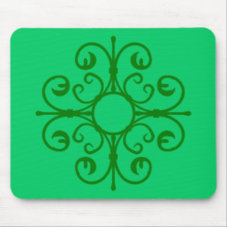 Ornate Green Ironwork on Green Mousepad