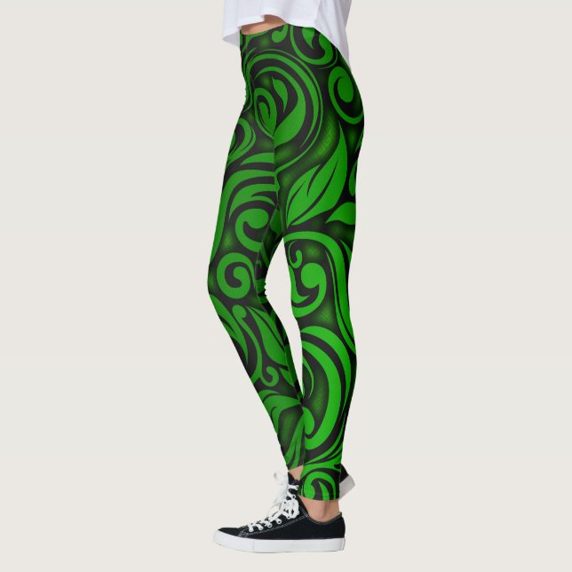 Ornate green leggings (Left)