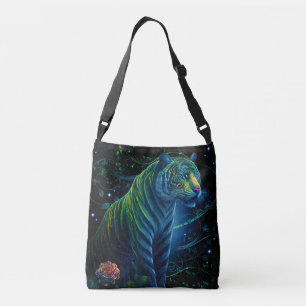 Ornate Green Tiger Crossbody Bag