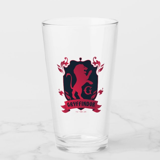 Ornate GRYFFINDOR™ House Crest Glass (Front)