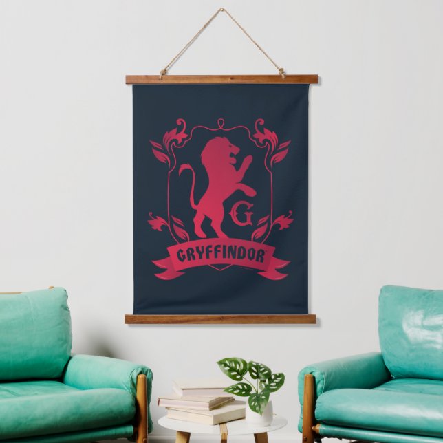 Ornate GRYFFINDOR™ House Crest Hanging Tapestry (Living Room)