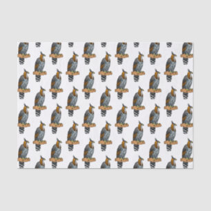 Ornate hawk eagle bird cartoon illustration tissue paper