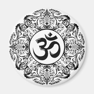 Ornate Hindu Om Symbol Magnet