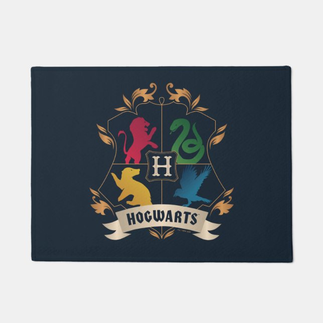 Ornate HOGWARTS™ House Crest Doormat (Front)