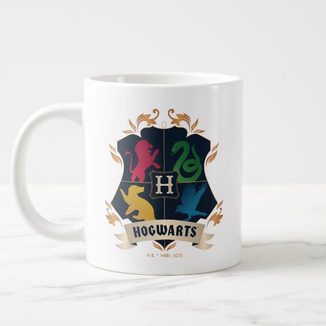 Ornate HOGWARTS™ House Crest Large Coffee Mug (Left)