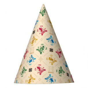 Ornate HOGWARTS™ House Crests Pattern Party Hat