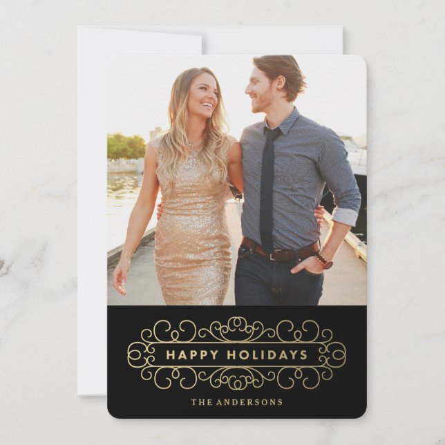 Ornate Holiday in Black (Front)