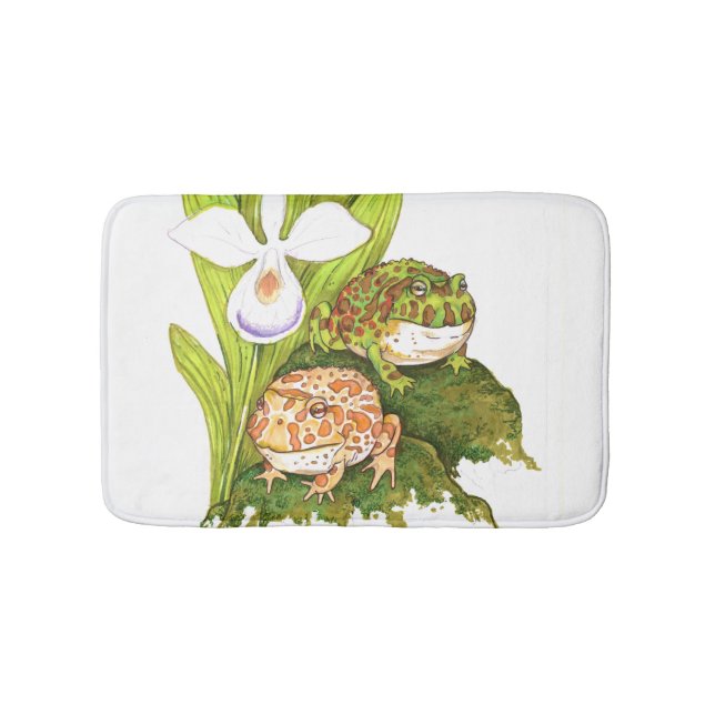 Ornate Horned Frogs Bath Mat (Front)
