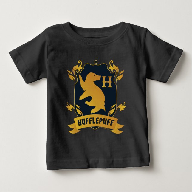 Ornate HUFFLEPUFF™ House Crest Baby T-Shirt (Front)
