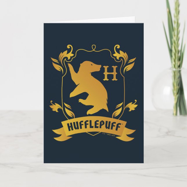 Ornate HUFFLEPUFF™ House Crest Card (Front)