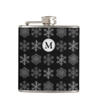 Ornate Ice Crystals Elegant Pattern Monogram
