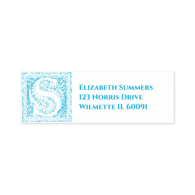 Ornate Initial S Self-inking Stamp (Design)
