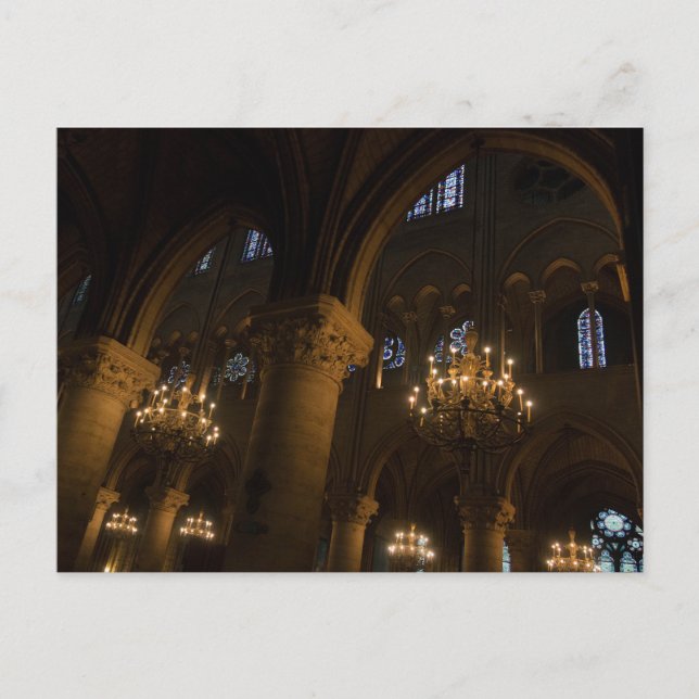 Ornate Interior of Notre Dame, Paris Postcard (Front)
