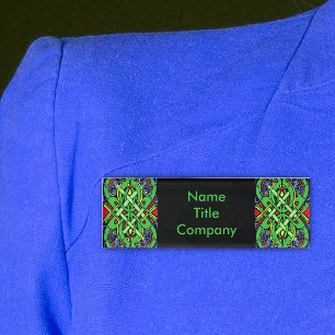 Ornate Intertwined Loops Irish Celtic Knot Name Tag
