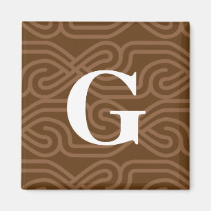Ornate Knotwork Monogram - Letter G Magnet
