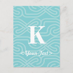 Ornate Knotwork Monogram - Letter K Postcard