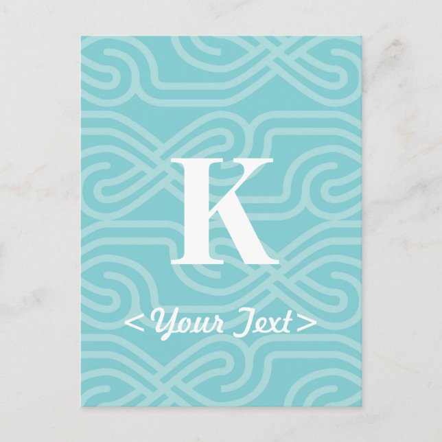 Ornate Knotwork Monogram - Letter K Postcard (Front)