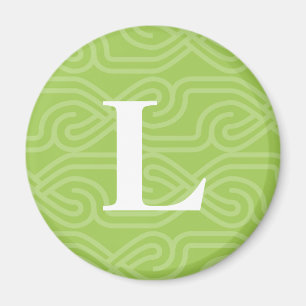 Ornate Knotwork Monogram - Letter L Magnet