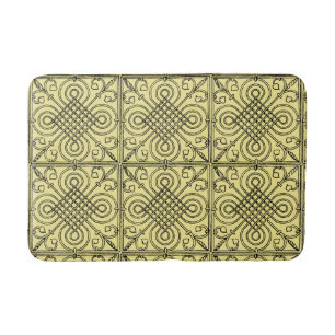 Ornate Lattice Diamond Pattern Bath Mat