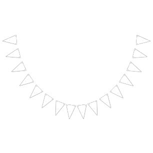 Ornate line drawing of multiple lotus flowers and  bunting 