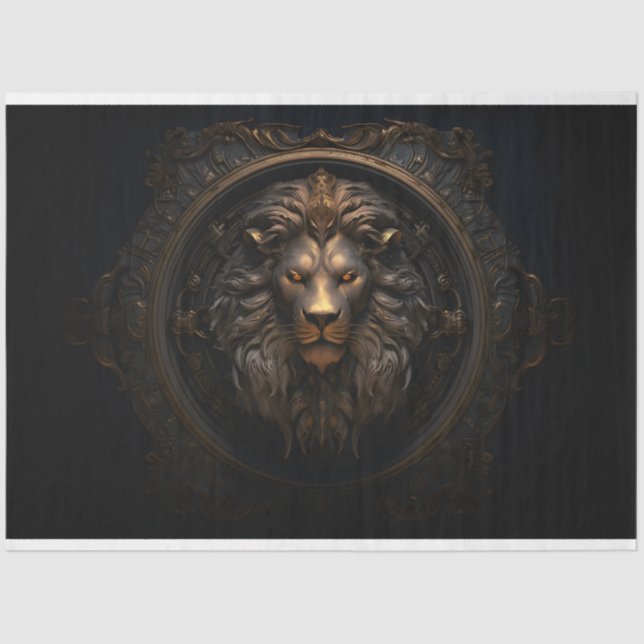 Ornate Lion Tissue Paper (Front)