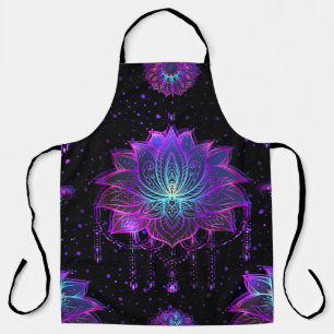 Ornate Lotus Flower Seamless Symbol Apron