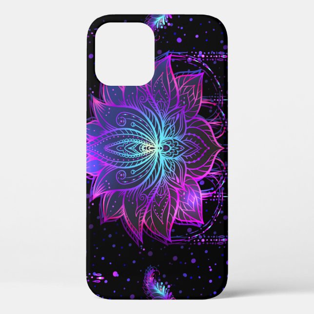Ornate Lotus Flower Seamless Symbol Case-Mate iPhone Case (Back)