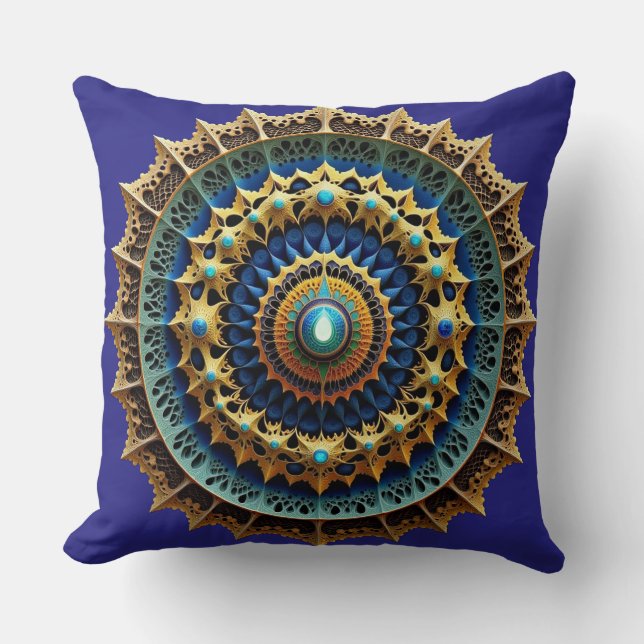 Ornate Mandala Boho Decor 2 Cushion (Front)