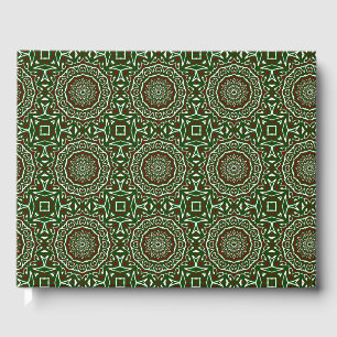Ornate Maximalist Groovy Christmas Mandala Patter Guest Book