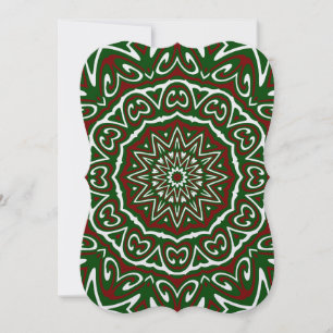 Ornate Maximalist Groovy Christmas Mandala Patter Invitation