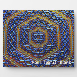 Ornate Metallic Magen David Plaque