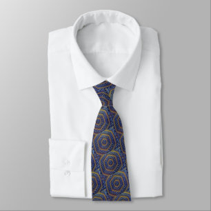 Ornate Metallic Magen David Tie