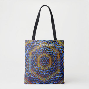 Ornate Metallic Magen David Tote Bag