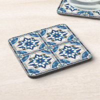 Ornate Moroccan Tile Pattern#4 Blue White ID1078