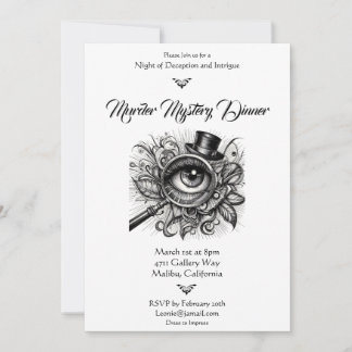 Ornate Murder Mystery Invitation