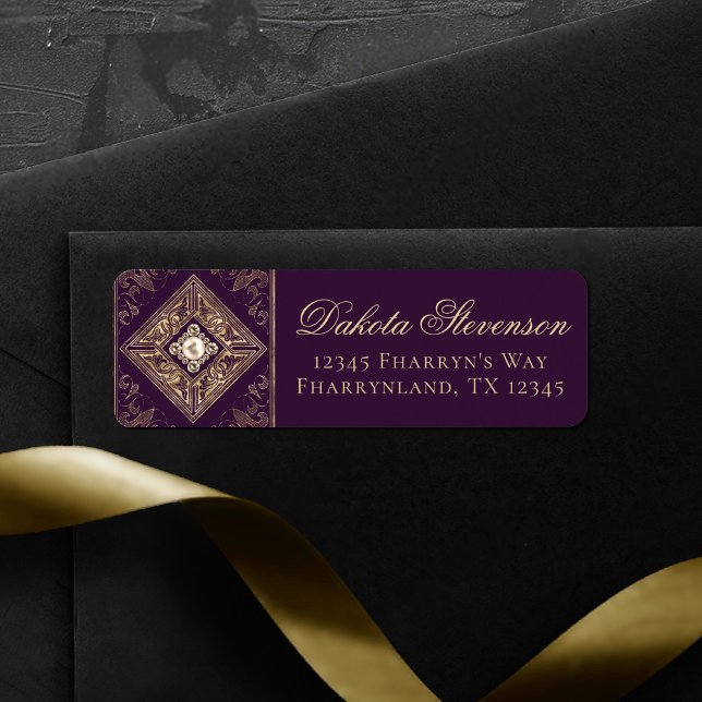 Ornate Opulence | Purple and Gold Emblem Address (Creator Uploaded)