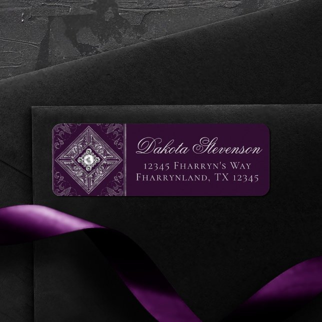 Ornate Opulence | Purple and Silver Brooch Address (Creator Uploaded)