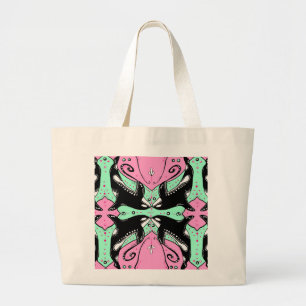 ornate orcas killer whale canvas tote bag