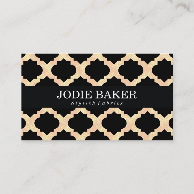 Ornate Pattern III | Chic Business Card (Front)