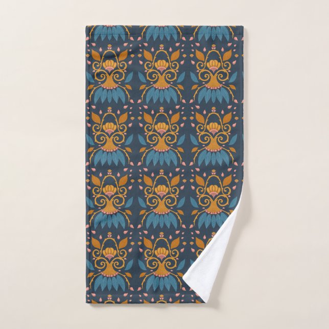 Ornate pattern Medieval style   Hand Towel (Hand Towel)