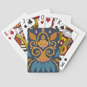 Ornate pattern Medieval style personalized Playing Cards