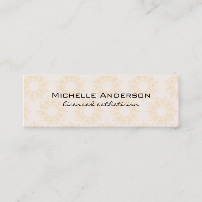 Ornate Pattern Mini Business Card (Front)