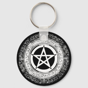 Ornate Pentacle Key Ring