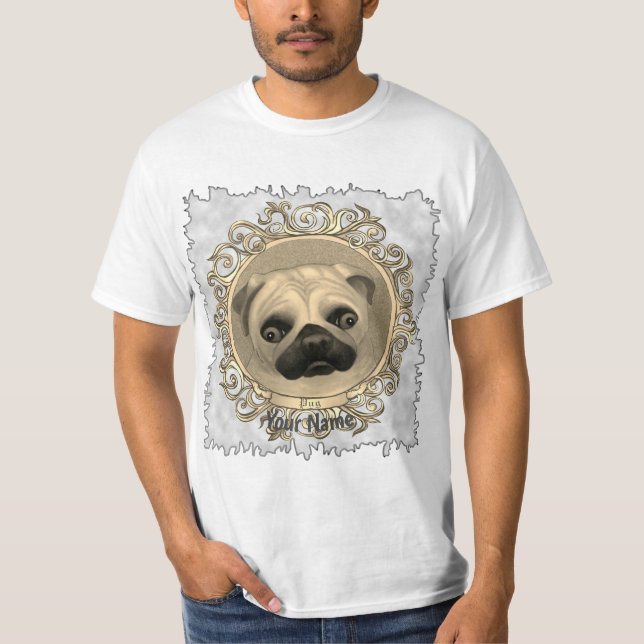 Ornate Pug T-Shirt (Front)