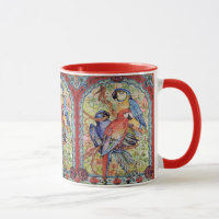 Ornate Red Scarlet Hyacinth Blue Macaw Parrot Mug