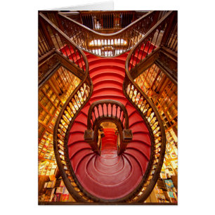 Ornate red stairway, Portugal