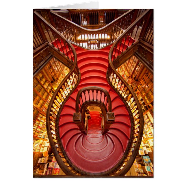 Ornate red stairway, Portugal (Front)